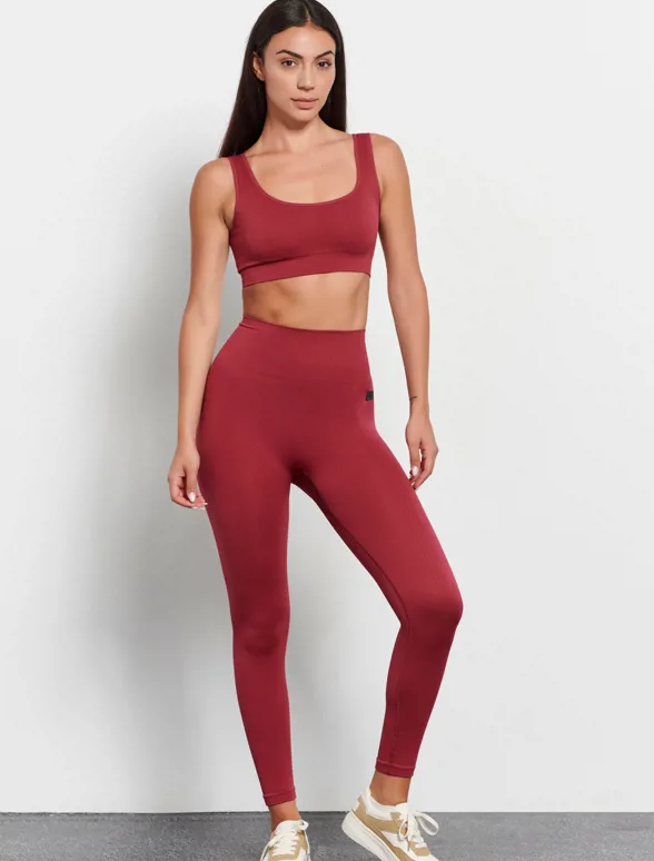 HIIT seamless pointelle bra and leggings in gray