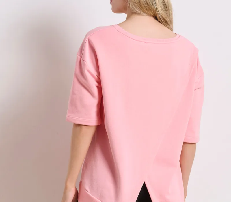 Tricou pentru femei cu spate încrucișat `LESS IS MORE¨`-thumbPicture-2