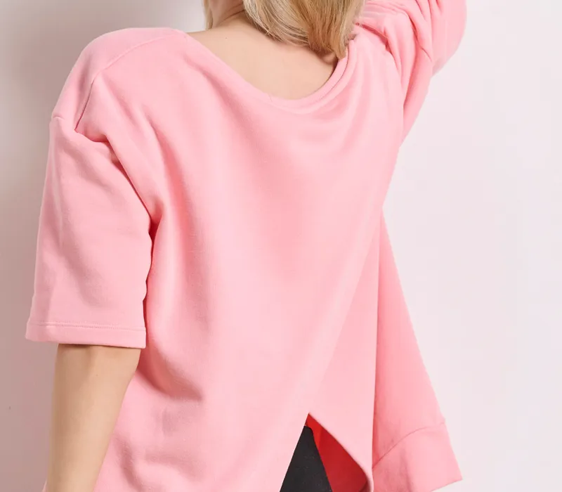 Tricou pentru femei cu spate încrucișat `LESS IS MORE¨`-thumbPicture-3