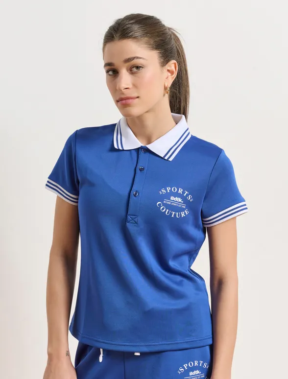 Tricou polo cu mânecă scurtă pentru femei `BEYOND`-mainImage-1