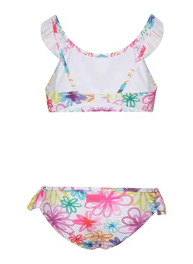 Girls' ruffled swimsuit set