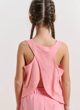 Children's sleeveless top with asymmetric opening for girls LUMINOUS MiniMe