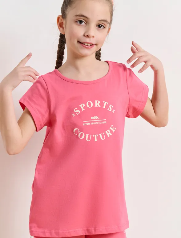 Kids short-sleeve t-shirt for girls 'BEYOND MiniMe'-mainImage-1