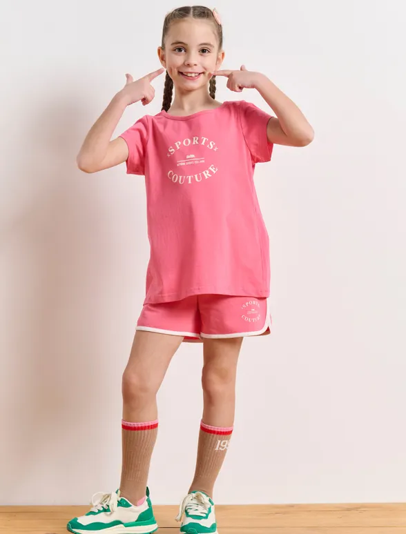 Kids short-sleeve t-shirt for girls 'BEYOND MiniMe'-mainImage-4