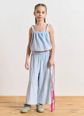 Kids terry crop top for girls 'TERRY STRIPES MiniMe'