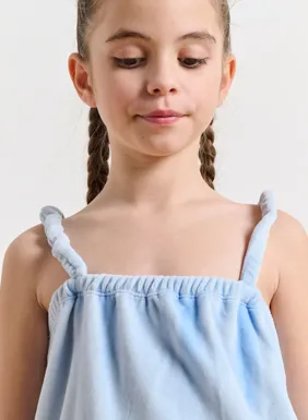 Kids terry crop top for girls 'TERRY STRIPES MiniMe'