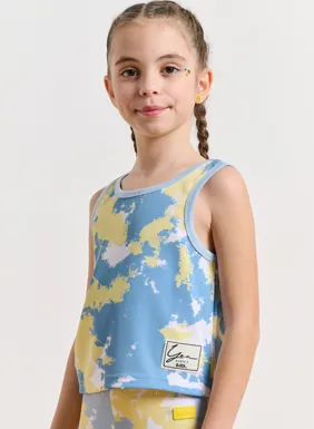 Kids sleeveless crop top for girls 'WORTHY MiniMe'