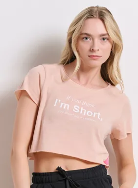 Women's cropped short-sleeve blouse