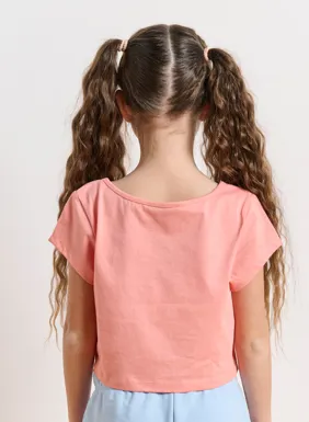 BDTK children's short-sleeve crop top for girls