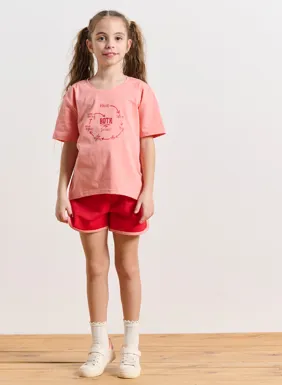 Παιδικό σετ με t-shirt και σόρτς για κορίτσια