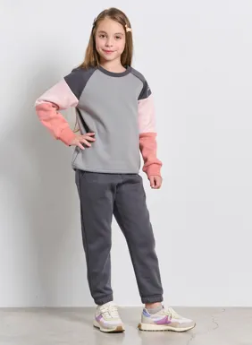 Children's high-waisted jogger pants for girls