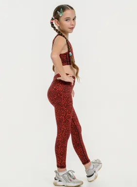 Kids high-waisted athletic leggings 4/4 for girls
