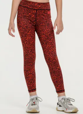 Kids high-waisted athletic leggings 4/4 for girls