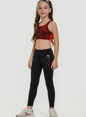 Kids high-waisted 4/4 leggings for girls
