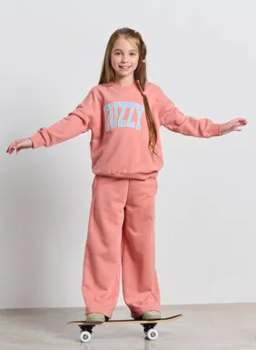 Παιδική φαρδιά φόρμα για κορίτσια `FUZZY MiniMe`