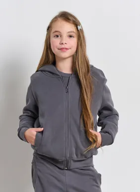 Children's hoodie jacket for girls 'FUZZY MiniMe'