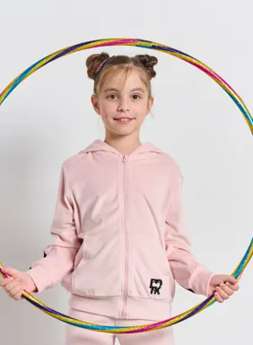Children's velour jacket with hood for girls 'ROW MiniMe'