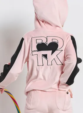 Children's velour jacket with hood for girls 'ROW MiniMe'