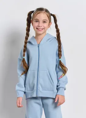 Girls' hooded cardigan 'CAPITAL LOGO'