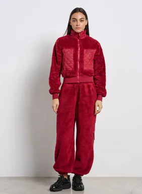 Women's teddy jogger suit