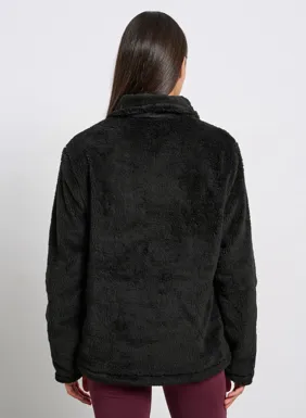 Women's teddy hoodie with zipper