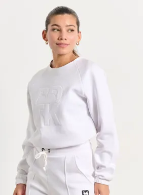 Women's cropped long-sleeve blouse `HEARTY`