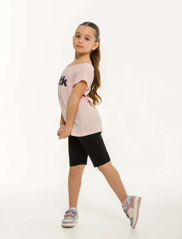 Παιδικό κοντομάνικο t-shirt με τύπωμα bdtk για κορίτσια-mainImage-1