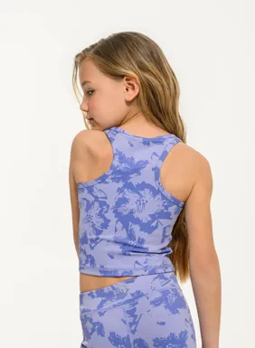 Παιδικό αθλητικό αμάνικο crop top για κορίτσια