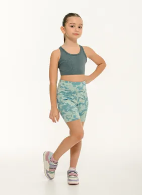 Girls animal print sports crop top