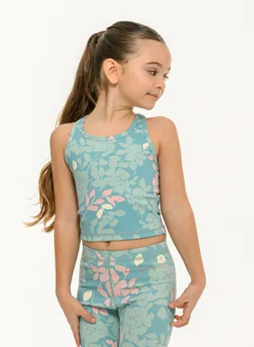 Παιδικό αθλητικό αμάνικο crop top για κορίτσια
