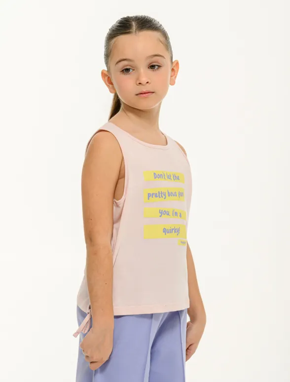 Παιδικό αμάνικο t-shirt `BOWS` για κορίτσια-mainImage-2