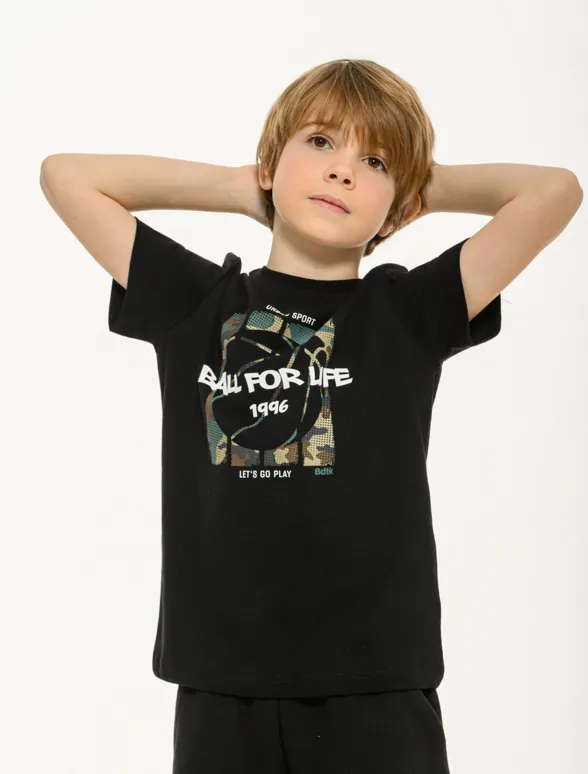 Παιδικό κοντομάνικο t-shirt για αγόρια με τύπωμα-mainImage-1