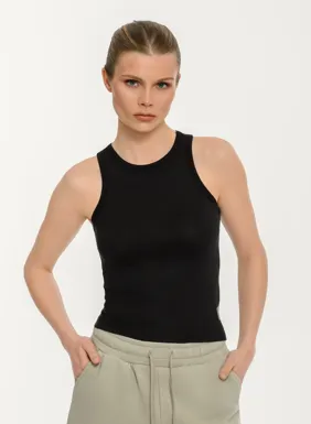 Γυναικείο αμάνικο rib tank top