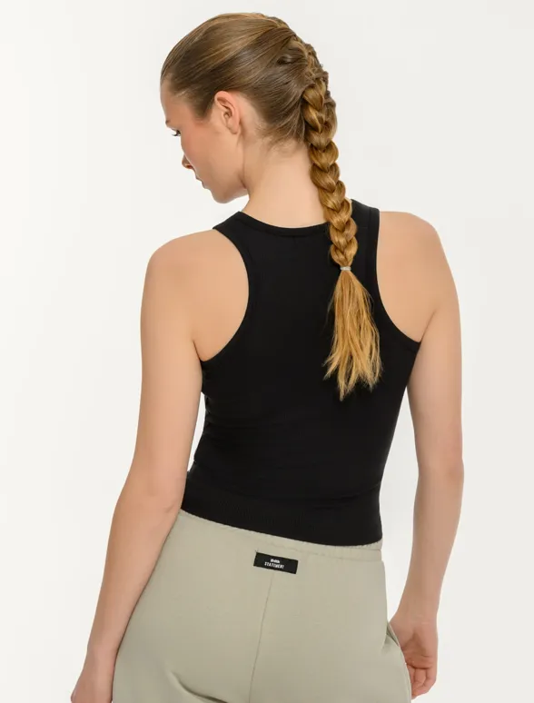 Women's sleeveless rib tank top-mainImage-3