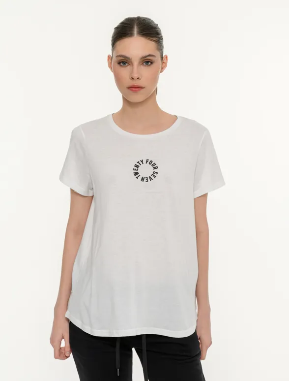 Γυναικείο κοντομάνικο t-shirt με τύπωμα-mainImage-1
