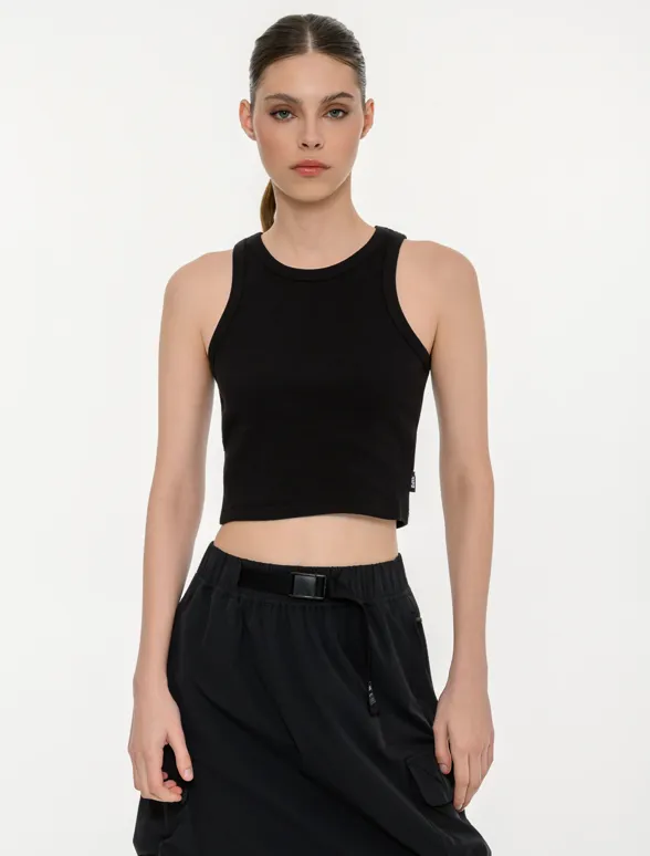Γυναικείο αμάνικο crop top-mainImage-1