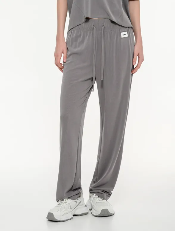 Women's rib jumpsuit with elastic-mainImage-2