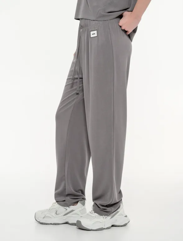 Women's rib jumpsuit with elastic-mainImage-3