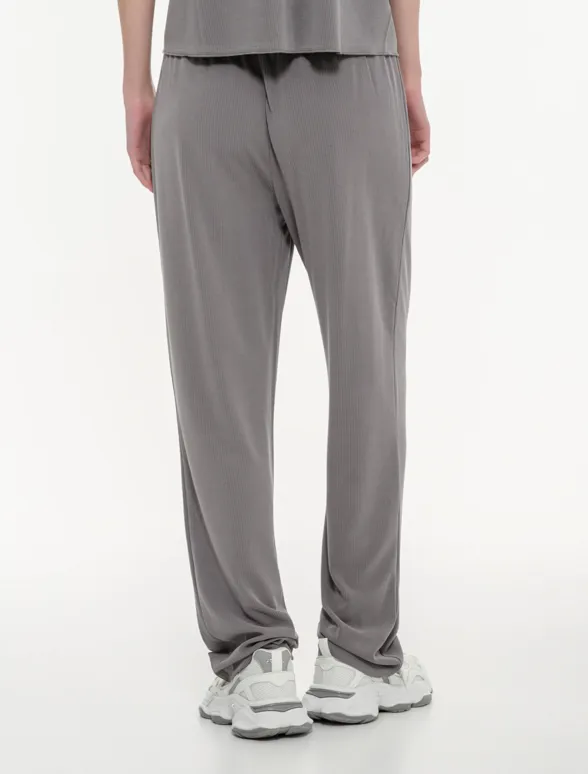 Women's rib jumpsuit with elastic-mainImage-4