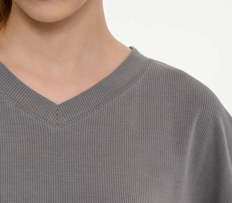 Γυναικείο rib κοντομάνικο t-shirt-thumbPicture-4