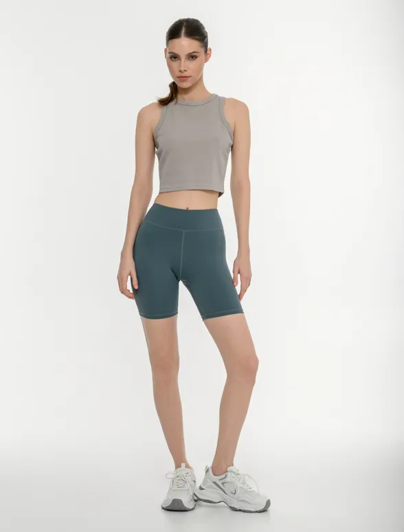 Women's sleeveless waffle top-mainImage-1