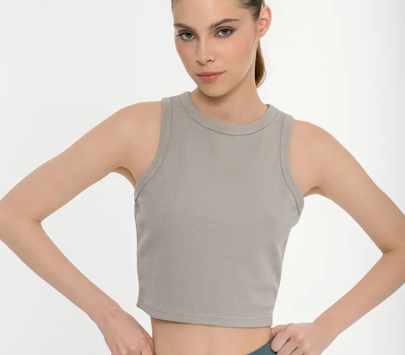 Women's sleeveless waffle top-thumbPicture-3