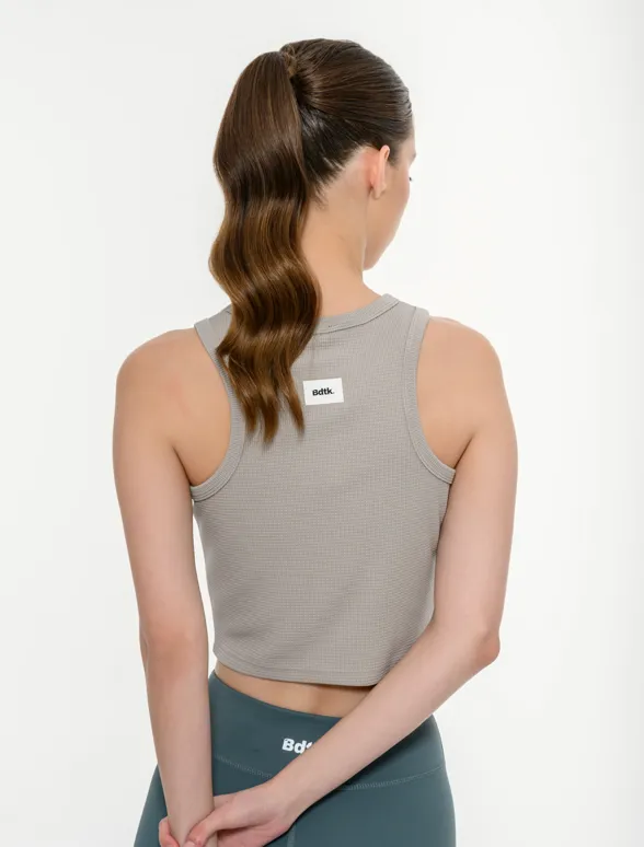 Women's sleeveless waffle top-mainImage-6