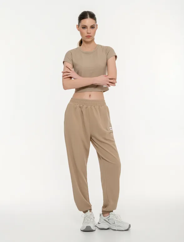 Women's waffle crop t-shirt-mainImage-2
