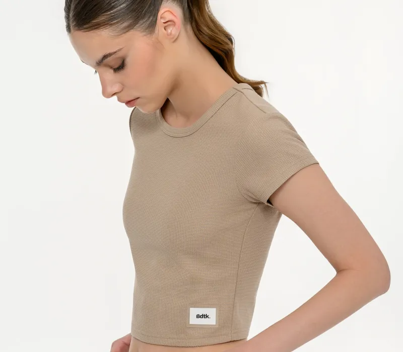 Women's waffle crop t-shirt-thumbPicture-4