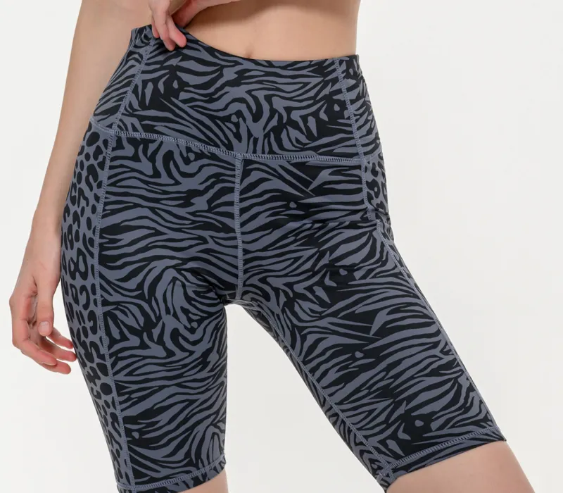 Women's athletic cycling leggings with animal print-thumbPicture-1