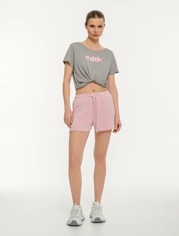 Women's shorts `DEMURE` with buttons on the side-mainImage-1