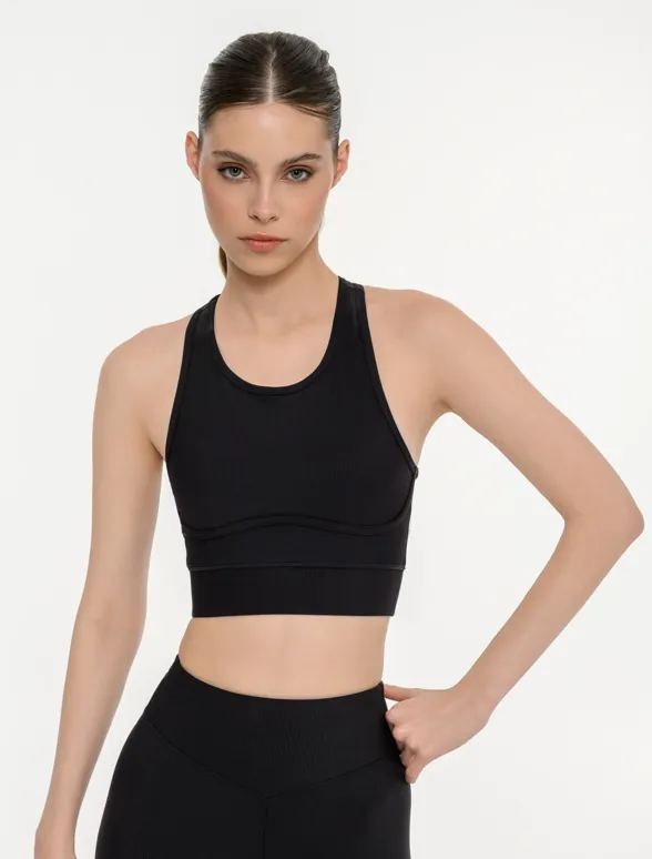 Γυναικείο αθλητικό rib μπουστάκι `SOFTNESS GYM`-mainImage-3