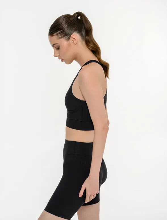 Γυναικείο αθλητικό rib μπουστάκι `SOFTNESS GYM`-mainImage-4