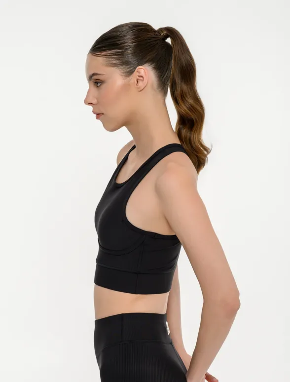 Γυναικείο αθλητικό rib μπουστάκι `SOFTNESS GYM`-mainImage-5